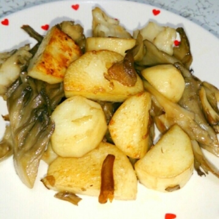 山芋(大和芋)と舞茸のﾊﾞﾀｰ醤油ｿﾃｰ